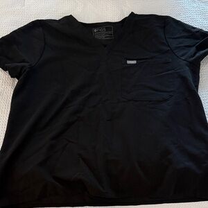 FIGS women's Black V-Neck Shirt